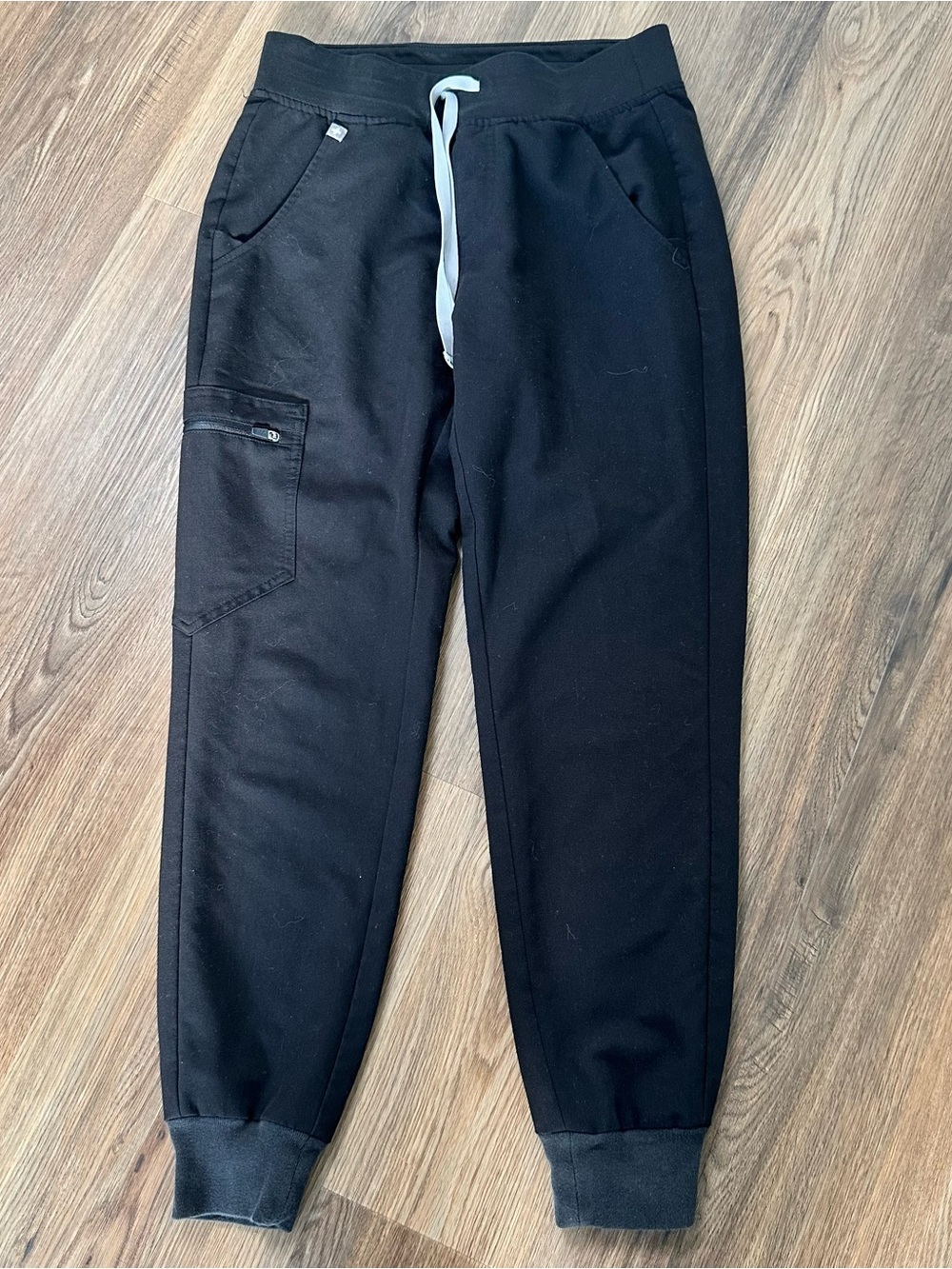 Figs Zamora Jogger Scrub Pants Women XS Petite Slim Fit Mid Rise Black Medical